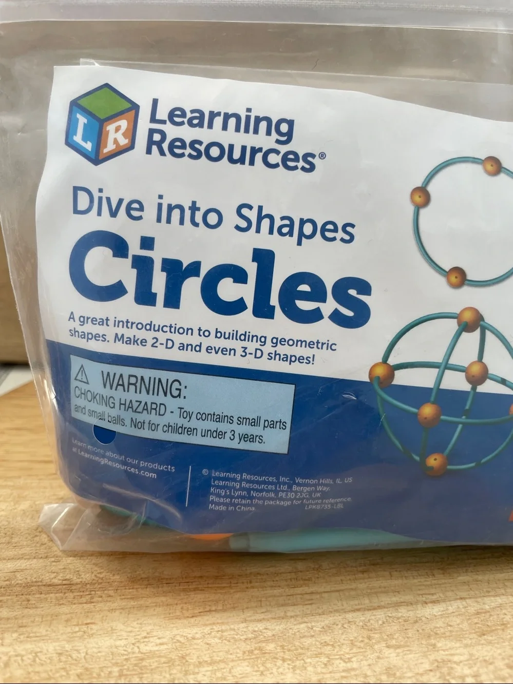 SALE! NWT Learning Resources Dive into Shapes Circles Kit Orange, Green, Blue